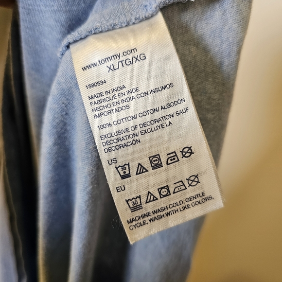Tommy Hilfiger blue short sleeve cotton knit graphic t-shirt size XL US - Picture 5 of 5